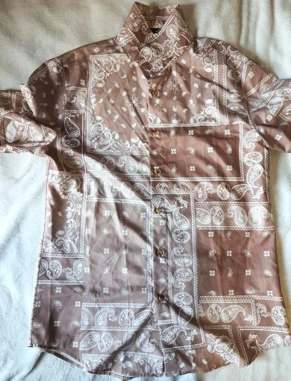 Camisa de manga corta con estampado bandana para mujer talla 40 - L – photo 7